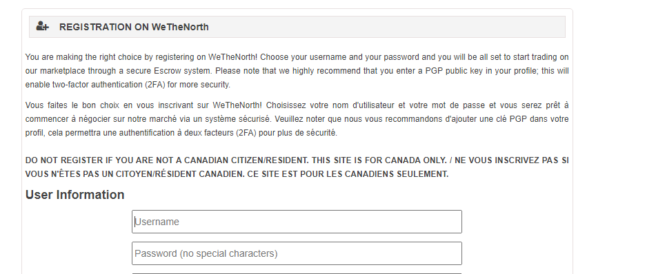 Wtn registration , only for Canada